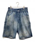 ANCELLM×1LDKアンセルム×ワンエルディーケー）の古着「別注 BOXY DENIM PAINTER SHORTS」｜インディゴ
