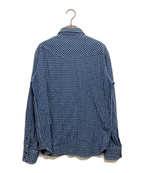 NEIGHBORHOOD（ネイバーフッド）NEIGHBORHOOD (ネイバーフッド) ウエスタンチェックシャツ ブルー サイズ:Mの古着・服飾アイテム