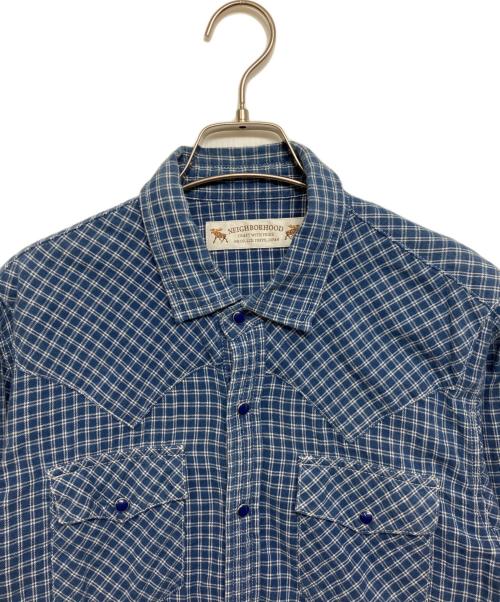 NEIGHBORHOOD（ネイバーフッド）NEIGHBORHOOD (ネイバーフッド) ウエスタンチェックシャツ ブルー サイズ:Mの古着・服飾アイテム
