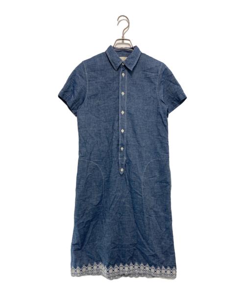 JUNYA WATANABE COMME des GARCONS（ジュンヤワタナベ コムデギャルソン）JUNYA WATANABE COMME des GARCONS (ジュンヤワタナベ コムデギャルソン) デニム刺繍ワンピース インディゴ サイズ:XSの古着・服飾アイテム