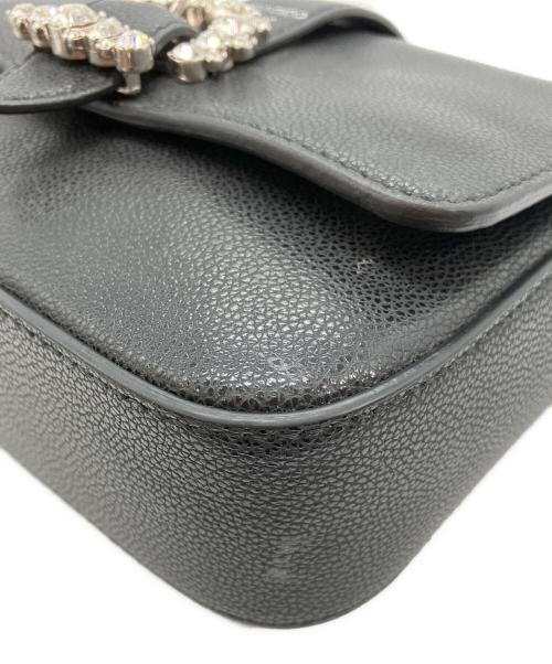 JIMMY CHOO（ジミーチュウ）JIMMY CHOO (ジミーチュウ) Cheri ビジュー チェーンショルダーバッグ ブラックの古着・服飾アイテム
