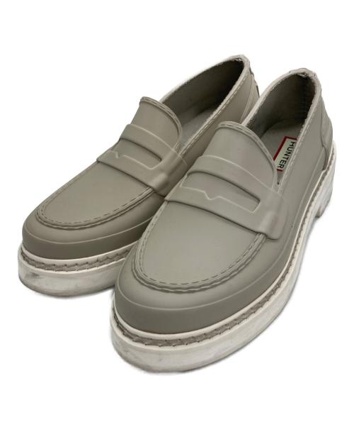 HUNTER（ハンター）HUNTER (ハンター) W REFINED STITCH PENNY LOAFER ベージュ サイズ:UK5の古着・服飾アイテム