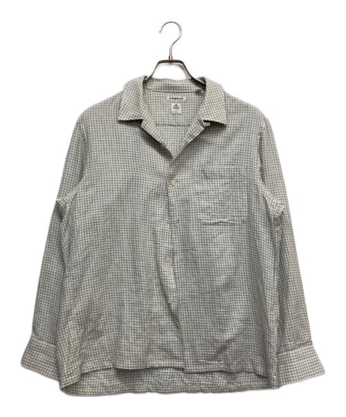 FAIRFAX（フェアファックス）FAIRFAX (フェアファックス) THOMAS MASON (トーマスメイソン) オープンカラーシャツ グレー サイズ:Mの古着・服飾アイテム