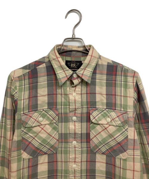 RRL（ダブルアールエル）RRL (ダブルアールエル) コットンチェックシャツ グリーン サイズ:Mの古着・服飾アイテム