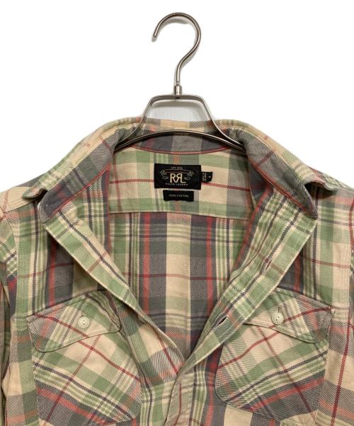 RRL（ダブルアールエル）RRL (ダブルアールエル) コットンチェックシャツ グリーン サイズ:Mの古着・服飾アイテム