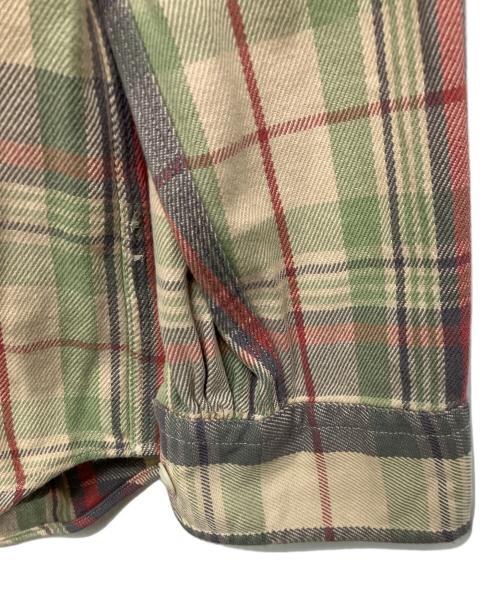 RRL（ダブルアールエル）RRL (ダブルアールエル) コットンチェックシャツ グリーン サイズ:Mの古着・服飾アイテム