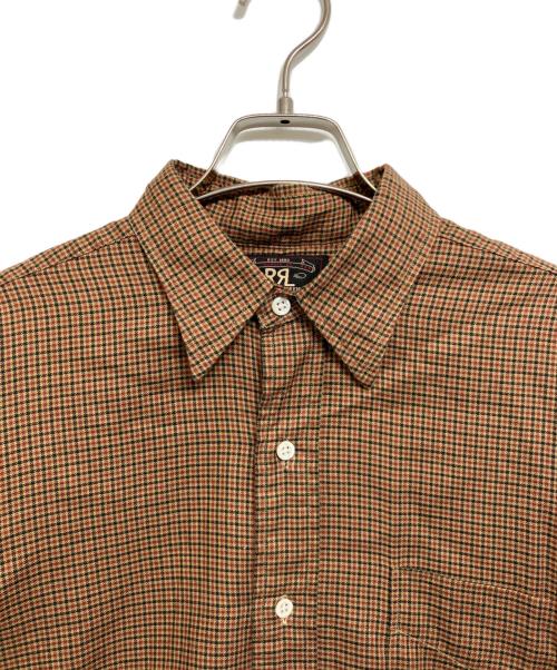 RRL（ダブルアールエル）RRL (ダブルアールエル) ガンクラブチェック シャツ ブラウン サイズ:Mの古着・服飾アイテム