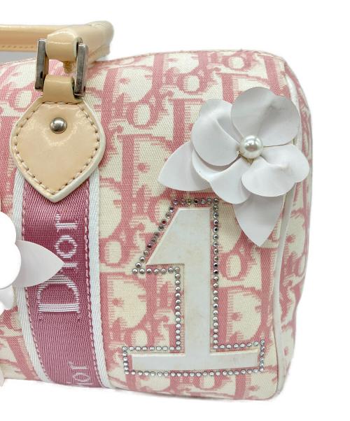 Christian Dior（クリスチャン ディオール）Christian Dior (クリスチャン ディオール) トロッターミニボストンバック ライトピンクの古着・服飾アイテム