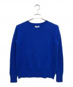 ENFOLDエンフォルド）の古着「カシミヤクルーネックニット」｜ブルー