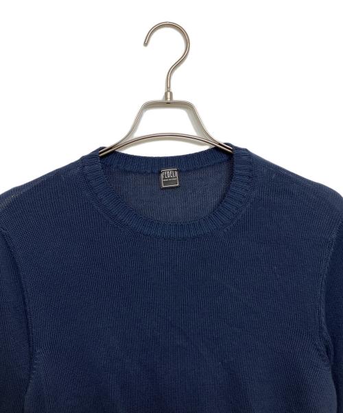FEDELI（フェデーリ）FEDELI (フェデーリ) スーピマコットンクルーネックニット ネイビー サイズ:48の古着・服飾アイテム