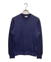 GRAN SASSO（グランサッソ）の古着「ウールクルーネックニット」｜ネイビー