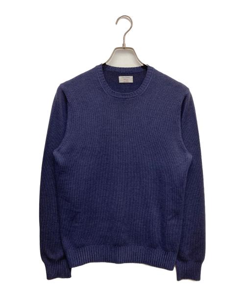 GRAN SASSO（グランサッソ）GRAN SASSO (グランサッソ) ウールクルーネックニット ネイビー サイズ:印字消えの古着・服飾アイテム