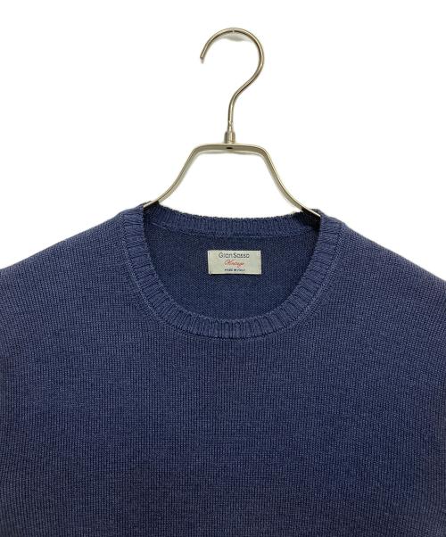 GRAN SASSO（グランサッソ）GRAN SASSO (グランサッソ) ウールクルーネックニット ネイビー サイズ:印字消えの古着・服飾アイテム