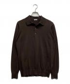+CLOTHETクロスクローゼット）の古着「スビンプラチナム ニットポロシャツ」｜ブラウン
