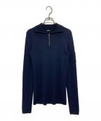 JIL SANDER NAVYジルサンダー ネイビー）の古着「アームポケットハーフジップニット」｜ネイビー