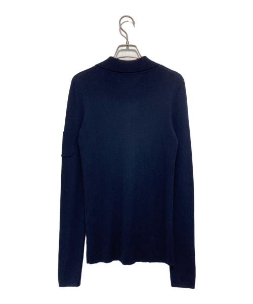 JIL SANDER NAVY（ジルサンダー ネイビー）JIL SANDER NAVY (ジルサンダー ネイビー) アームポケットハーフジップニット ネイビー サイズ:Sの古着・服飾アイテム
