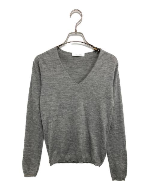 Cruciani（クルチアーニ）Cruciani (クルチアーニ) カシミヤシルク Vネックニット グレー サイズ:38の古着・服飾アイテム