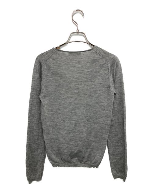 Cruciani（クルチアーニ）Cruciani (クルチアーニ) カシミヤシルク Vネックニット グレー サイズ:38の古着・服飾アイテム