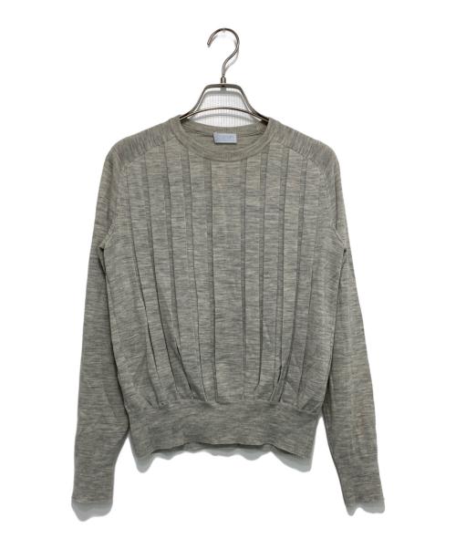 Cruciani（クルチアーニ）CRUCIANI (クルチアーニ) ウールクルーネックニット グレー サイズ:38の古着・服飾アイテム