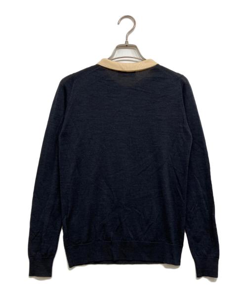 JOHN SMEDLEY（ジョンスメドレー）JOHN SMEDLEY (ジョンスメドレー) ニットポロシャツ ネイビー サイズ:Sの古着・服飾アイテム