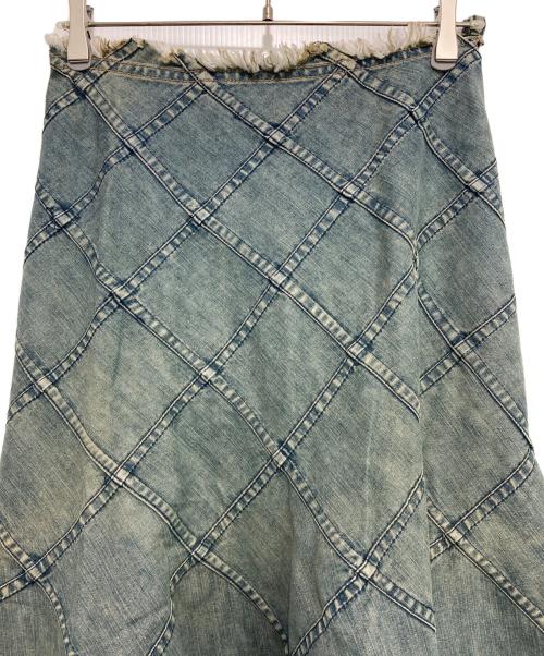 COMME des GARCONS JUNYA WATANABE MAN（コム デ ギャルソン ジュンヤ ワタナベ マン）COMME des GARCONS JUNYA WATANABE MAN (コム デ ギャルソン ジュンヤ ワタナベ マン) カットオフフレアデニムスカート インディゴ サイズ:Mの古着・服飾アイテム