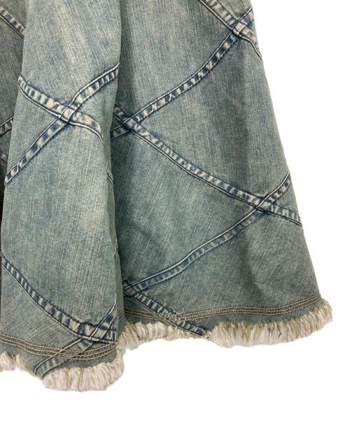 COMME des GARCONS JUNYA WATANABE MAN（コム デ ギャルソン ジュンヤ ワタナベ マン）COMME des GARCONS JUNYA WATANABE MAN (コム デ ギャルソン ジュンヤ ワタナベ マン) カットオフフレアデニムスカート インディゴ サイズ:Mの古着・服飾アイテム