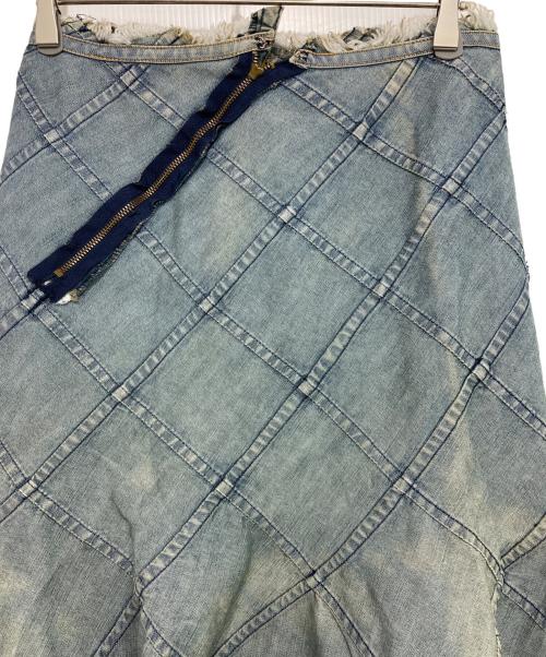 COMME des GARCONS JUNYA WATANABE MAN（コム デ ギャルソン ジュンヤ ワタナベ マン）COMME des GARCONS JUNYA WATANABE MAN (コム デ ギャルソン ジュンヤ ワタナベ マン) カットオフフレアデニムスカート インディゴ サイズ:Mの古着・服飾アイテム