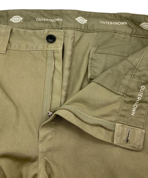 Dickies（ディッキーズ）Dickies (ディッキーズ) OUTERKNOWN (アウターノーン) RHC Ron Herman (アールエイチシー ロンハーマン) 別注コットン チノ パンツ カーキ サイズ:36の古着・服飾アイテム