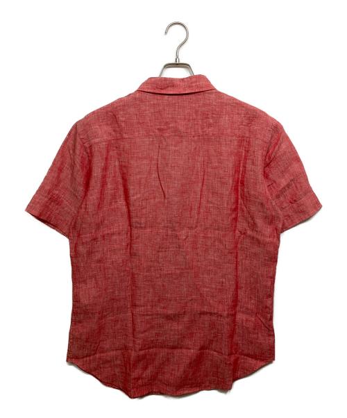 Vivienne Westwood man（ヴィヴィアン ウェストウッド マン）Vivienne Westwood man (ヴィヴィアン ウェストウッド マン) オーブ刺繍 S/Sリネンシャツ レッド サイズ:50の古着・服飾アイテム