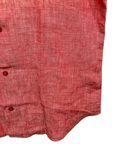 Vivienne Westwood man（ヴィヴィアン ウェストウッド マン）Vivienne Westwood man (ヴィヴィアン ウェストウッド マン) オーブ刺繍 S/Sリネンシャツ レッド サイズ:50の古着・服飾アイテム