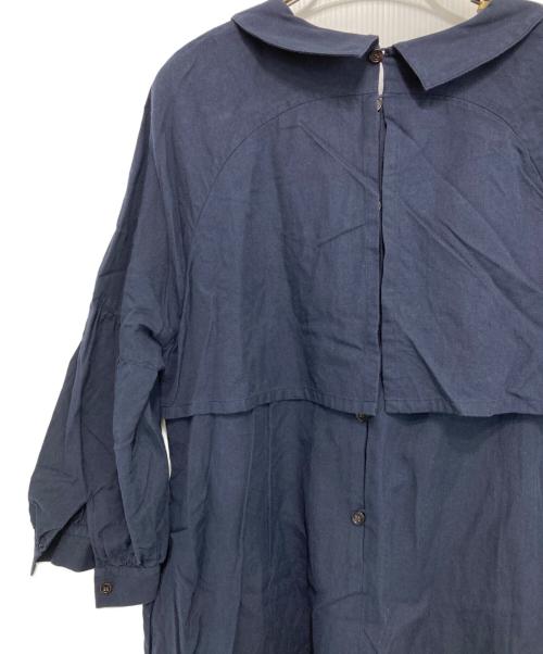 ASEEDONCLOUD（アシードンクラウド）ASEEDONCLOUD (アシードンクラウド) コットンシャツワンピース ネイビー サイズ:Mの古着・服飾アイテム