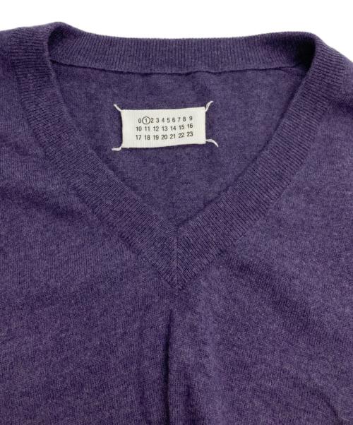 Martin Margiela1（マルタンマルジェラ1）Martin Margiela1 (マルタンマルジェラ1) オーバーザイスVネックウールニット パープル サイズ:Sの古着・服飾アイテム