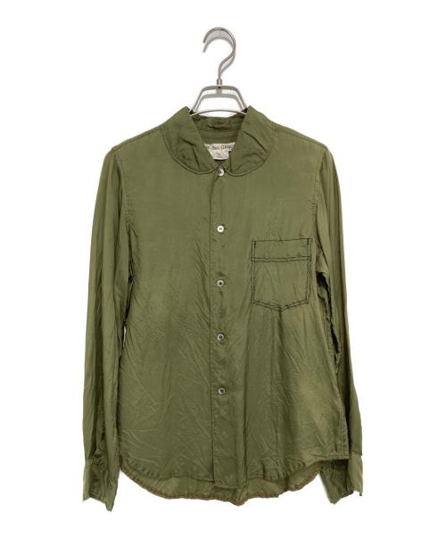 COMME des GARCONS（コムデギャルソン）COMME des GARCONS (コムデギャルソン) 製品加工 丸襟ステッチデザインシャツ オリーブ サイズ:XSの古着・服飾アイテム