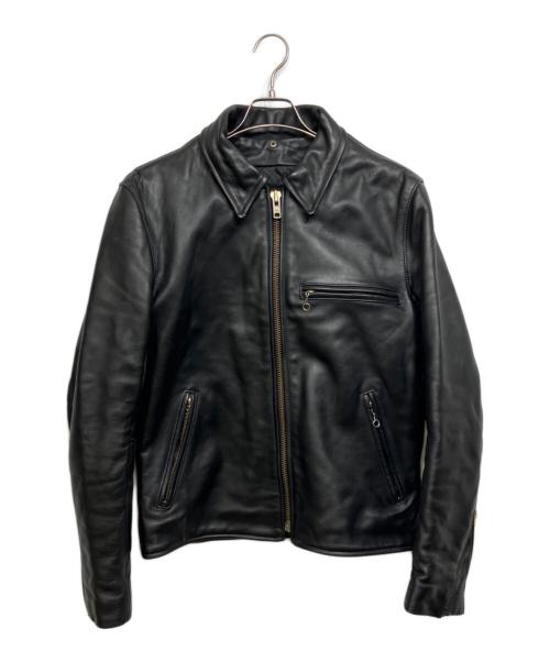 VANSON（バンソン）VANSON (バンソン) シングルライダースジャケット ブラック サイズ:40の古着・服飾アイテム