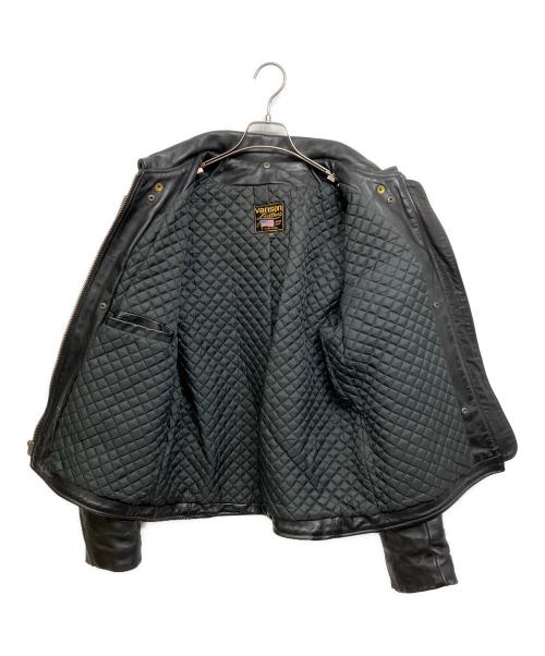 VANSON（バンソン）VANSON (バンソン) シングルライダースジャケット ブラック サイズ:40の古着・服飾アイテム