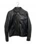 VANSON（バンソン）の古着「シングルライダースジャケット」｜ブラック
