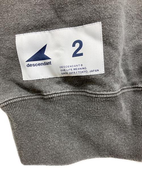 DESCENDANT（ディセンダント）DESCENDANT (ディセンダント) PE CREW NECK PIGMENT DYE グレー サイズ:2の古着・服飾アイテム