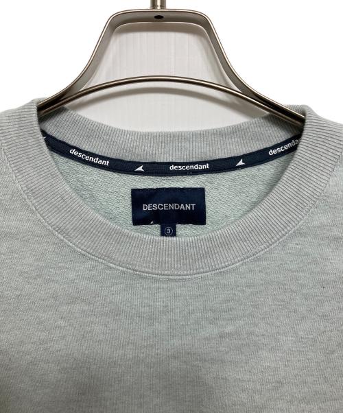 DESCENDANT（ディセンダント）DESCENDANT (ディセンダント) クルーネックスウェット スカイブルー サイズ:3の古着・服飾アイテム
