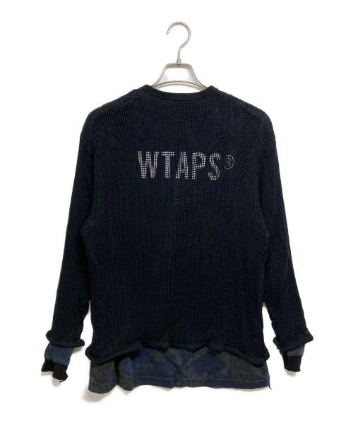 WTAPS（ダブルタップス）WTAPS (ダブルタップス) レイヤードメッシュカットソー ブラック サイズ:2の古着・服飾アイテム