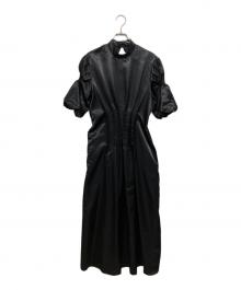 Ameri（アメリ）の古着「GATHER SLEEVE WAIST TUCK DRESS」｜ブラック