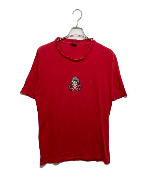 stussy（ステューシー）stussy (ステューシー) ドラゴンプリントTシャツ レッド サイズ:Ｌの古着・服飾アイテム