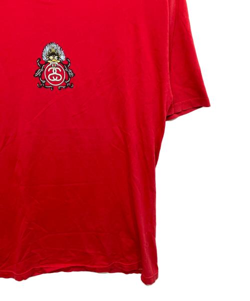 stussy（ステューシー）stussy (ステューシー) ドラゴンプリントTシャツ レッド サイズ:Ｌの古着・服飾アイテム
