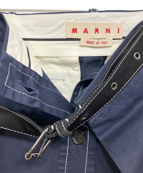 MARNI（マルニ）MARNI (マルニ) ラップスカート ネイビー サイズ:36の古着・服飾アイテム