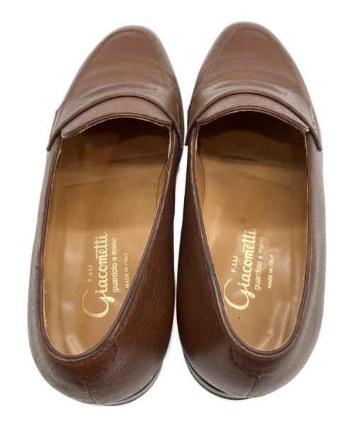 F.LLI Giacometti（フラテッリ ジャコメッティ）F.LLI Giacometti (フラテッリ ジャコメッティ) グレインローファー ブラウン サイズ:42の古着・服飾アイテム