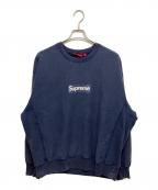 SUPREMEシュプリーム）の古着「Washed Box Logo Crewneck」｜ネイビー