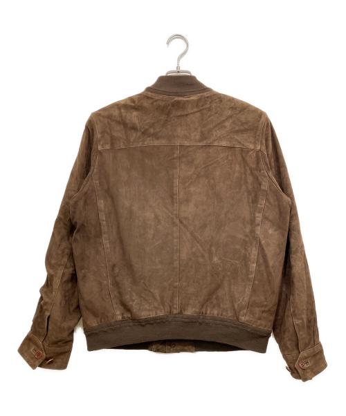 Cinquanta（チンクワンタ）Cinquanta (チンクワンタ) ラムスウェード ドライビングブルゾン ブラウン サイズ:50の古着・服飾アイテム