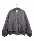 MAISON SPECIALメゾンスペシャル）の古着「シャンブレーウールMA-1」｜ネイビー