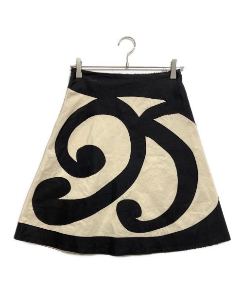 MARNI（マルニ）MARNI (マルニ) コットンスカート ブラック×ホワイト サイズ:38の古着・服飾アイテム