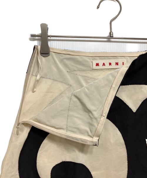 MARNI（マルニ）MARNI (マルニ) コットンスカート ブラック×ホワイト サイズ:38の古着・服飾アイテム