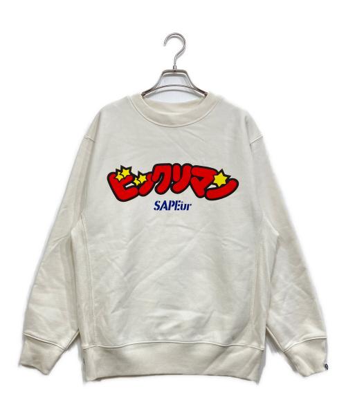 SAPEur（サプール）SAPEur (サプール) プリントスウェット ホワイト サイズ:M 未使用品の古着・服飾アイテム